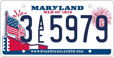 MD license plate 3AE5979