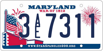 MD license plate 3AE7311
