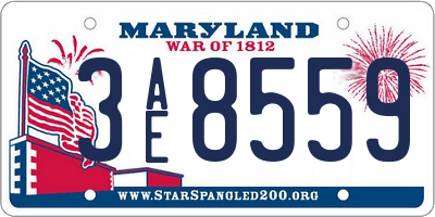 MD license plate 3AE8559