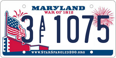 MD license plate 3AF1075