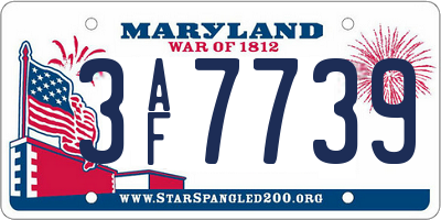 MD license plate 3AF7739