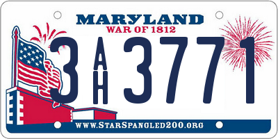 MD license plate 3AH3771