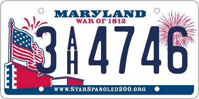 MD license plate 3AH4746