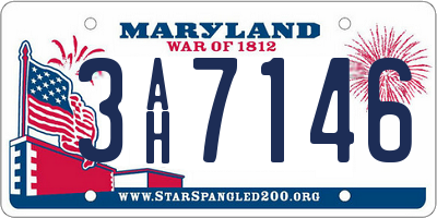 MD license plate 3AH7146