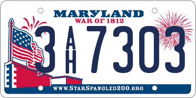 MD license plate 3AH7303
