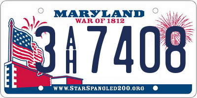 MD license plate 3AH7408