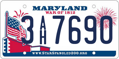 MD license plate 3AH7690