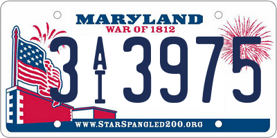 MD license plate 3AI3975