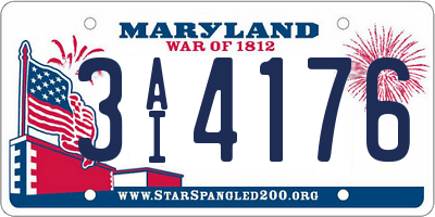 MD license plate 3AI4176