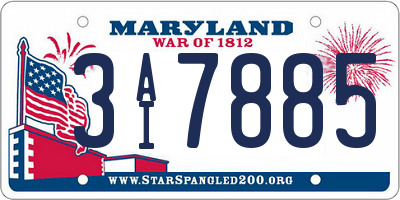 MD license plate 3AI7885