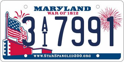 MD license plate 3AI7991