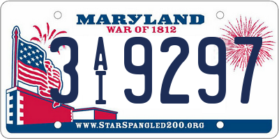 MD license plate 3AI9297