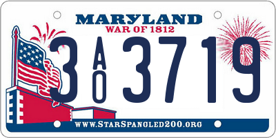 MD license plate 3AO3719