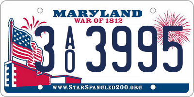 MD license plate 3AO3995