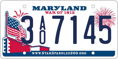MD license plate 3AO7145