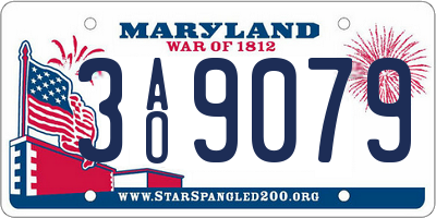 MD license plate 3AO9079