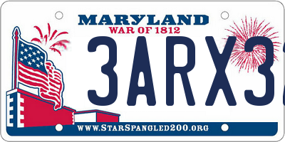 MD license plate 3ARX32