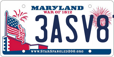 MD license plate 3ASV87