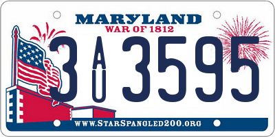 MD license plate 3AU3595