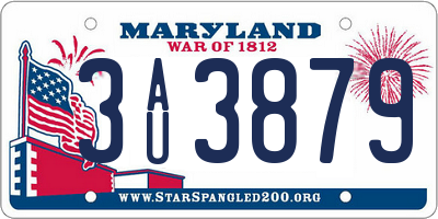 MD license plate 3AU3879
