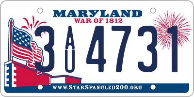 MD license plate 3AU4731