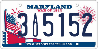 MD license plate 3AU5152