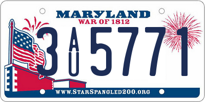 MD license plate 3AU5771