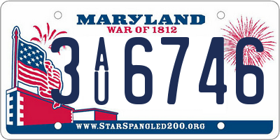 MD license plate 3AU6746