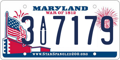 MD license plate 3AU7179