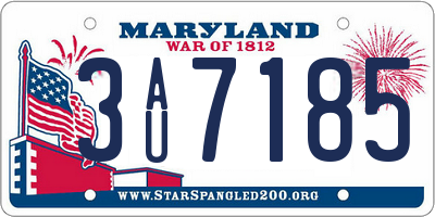 MD license plate 3AU7185
