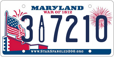 MD license plate 3AU7210