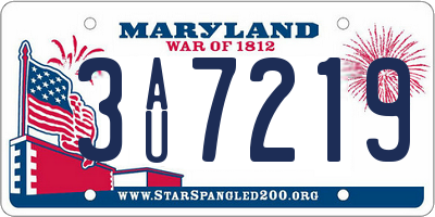 MD license plate 3AU7219