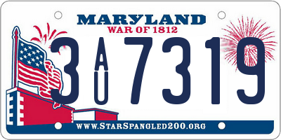 MD license plate 3AU7319