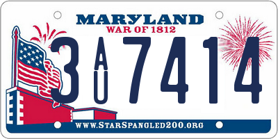 MD license plate 3AU7414