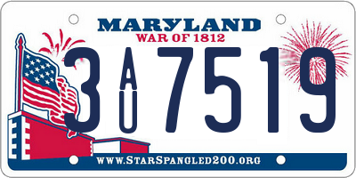 MD license plate 3AU7519