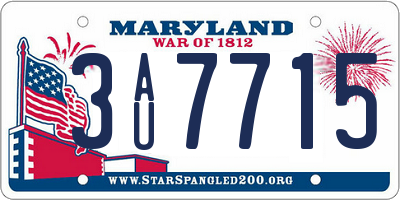 MD license plate 3AU7715