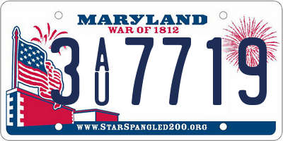 MD license plate 3AU7719