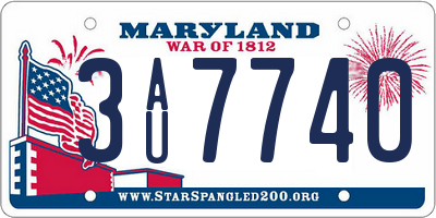 MD license plate 3AU7740