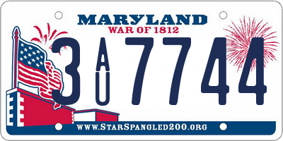 MD license plate 3AU7744
