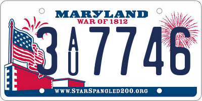 MD license plate 3AU7746
