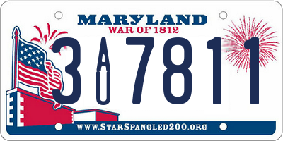 MD license plate 3AU7811