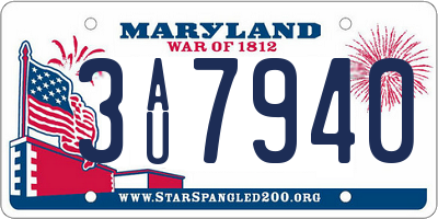 MD license plate 3AU7940