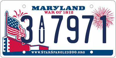 MD license plate 3AU7971