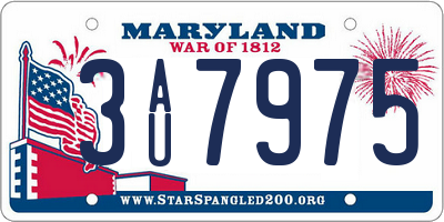 MD license plate 3AU7975
