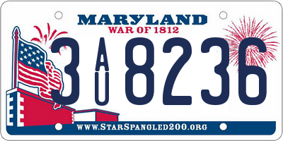 MD license plate 3AU8236