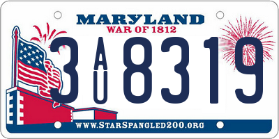 MD license plate 3AU8319