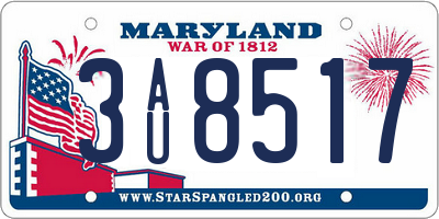 MD license plate 3AU8517