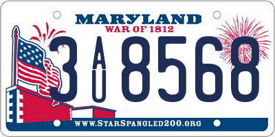 MD license plate 3AU8568