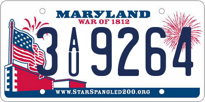 MD license plate 3AU9264