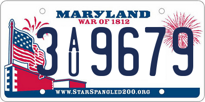 MD license plate 3AU9679